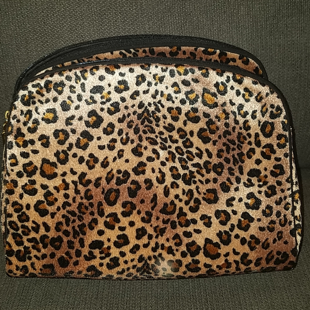 Leopard Cosmetic Bags, Set of 2